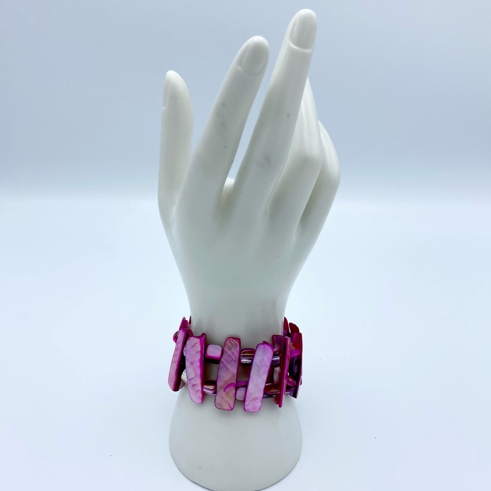 Purple Abalone Shell Stretch Bracelet